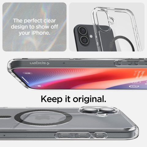 Etui ochronne na iPhone 16 Ultra Hybrid MagSafe Carbon Fiber - przezroczysto szare Etui ochronne na iPhone 16 Ultra Hybrid MagSafe Carbon Fiber - przezroczysto szare