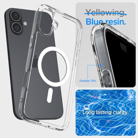 Etui plecki na iPhone 16 Plus Ultra Hybrid Mag z MagSafe - przezroczyste białe Etui plecki na iPhone 16 Plus Ultra Hybrid Mag z MagSafe - przezroczyste białe