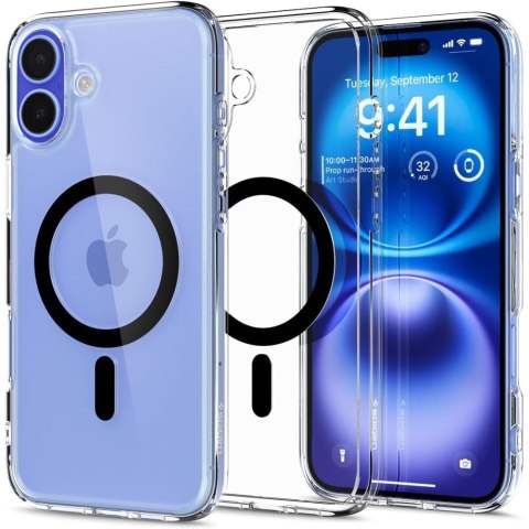 Etui plecki na iPhone 16 Plus Ultra Hybrid Mag z MagSafe - przezroczyste czarne Etui plecki na iPhone 16 Plus Ultra Hybrid Mag z MagSafe - przezroczyste czarne