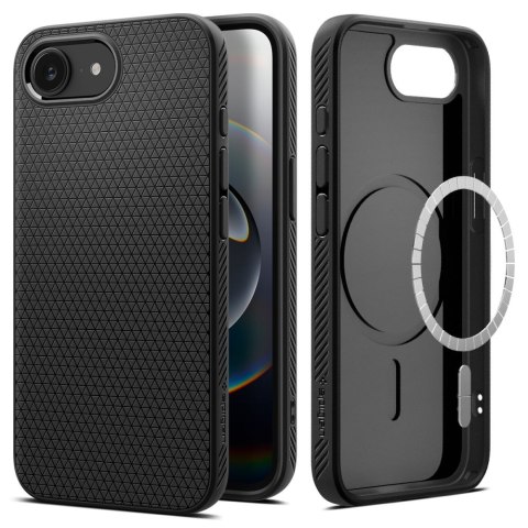Etui plecki na iPhone 16e Liquid Air Mag MagSafe - czarny mat Etui plecki na iPhone 16e Liquid Air Mag MagSafe - czarny mat
