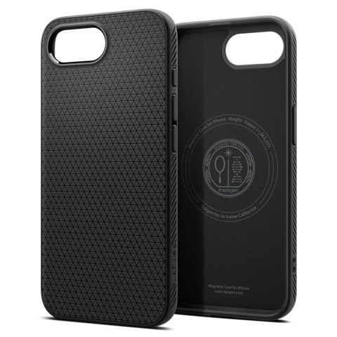Etui plecki na iPhone 16e Liquid Air Mag MagSafe - czarny mat Etui plecki na iPhone 16e Liquid Air Mag MagSafe - czarny mat