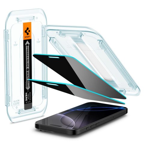 Szkło hartowane na iPhone 16 Pro Glas.tR EZ Fit Privacy - 2 szt. Szkło hartowane na iPhone 16 Pro Glas.tR EZ Fit Privacy - 2 szt.