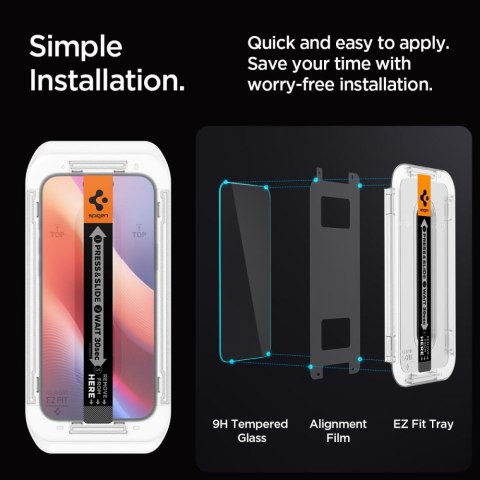Szkło hartowane prywatyzujące z ramką montażową na iPhone 16 Pro Max - 2 szt. Szkło hartowane prywatyzujące z ramką montażową na iPhone 16 Pro Max - 2 szt.
