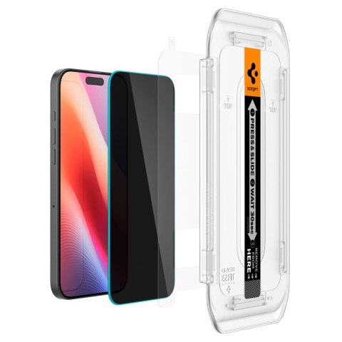 Szkło hartowane prywatyzujące z ramką montażową na iPhone 16 Pro Max - 2 szt. Szkło hartowane prywatyzujące z ramką montażową na iPhone 16 Pro Max - 2 szt.