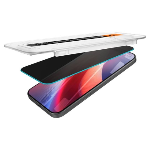 Szkło hartowane prywatyzujące z ramką montażową na iPhone 16 Pro Max - 2 szt. Szkło hartowane prywatyzujące z ramką montażową na iPhone 16 Pro Max - 2 szt.