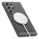 Etui case na Samsung Galaxy S25 z MagSafe Rugged Armor Mag - szare