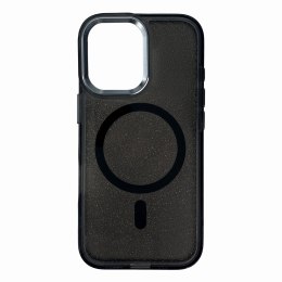 Etui ochronne na Samsung Galaxy S25 Glitter Case z Mag Safe - czarne z brokatem