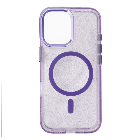 Etui ochronne na Samsung Galaxy S25 Glitter Case z Mag Safe - fioletowe z brokatem Etui ochronne na Samsung Galaxy S25 Glitter Case z Mag Safe - fioletowe z brokatem