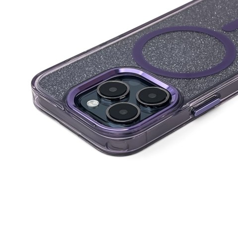 Etui ochronne na Samsung Galaxy S25 Glitter Case z Mag Safe - fioletowe z brokatem Etui ochronne na Samsung Galaxy S25 Glitter Case z Mag Safe - fioletowe z brokatem