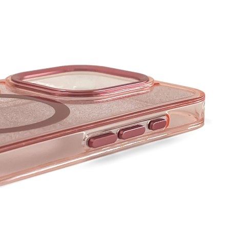 Etui ochronne na Samsung Galaxy S25 Glitter Case z Mag Safe - różowe z brokatem Etui ochronne na Samsung Galaxy S25 Glitter Case z Mag Safe - różowe z brokatem