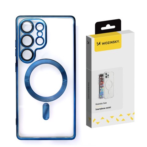 Etui plecki na Samsung Galaxy S25 Ultra Electroplated Case z Magsafe - niebieskie Etui plecki na Samsung Galaxy S25 Ultra Electroplated Case z Magsafe - niebieskie