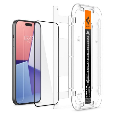 Szkło hartowane ochronne na iPhone 15 Glas.tR EZ Fit FC - czarne Szkło hartowane ochronne na iPhone 15 Glas.tR EZ Fit FC - czarne