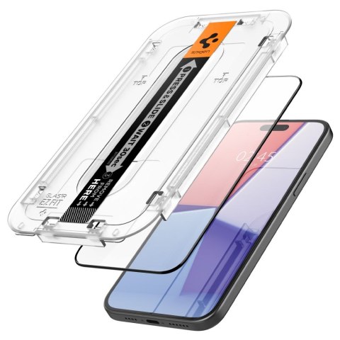 Szkło hartowane ochronne na iPhone 15 Plus Glas.tR EZ Fit FC - czarne 2 szt. Szkło hartowane ochronne na iPhone 15 Plus Glas.tR EZ Fit FC - czarne 2 szt.