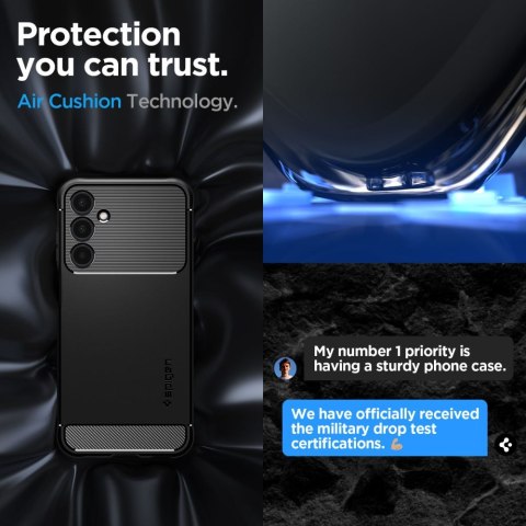 Etui case na Samsung Galaxy A25 5G Rugged Armor - czarny mat Etui case na Samsung Galaxy A25 5G Rugged Armor - czarny mat