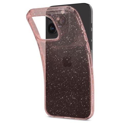 Etui case na iPhone 15 Pro Liquid Crystal Glitter - różowo przezroczyste Etui case na iPhone 15 Pro Liquid Crystal Glitter - różowo przezroczyste