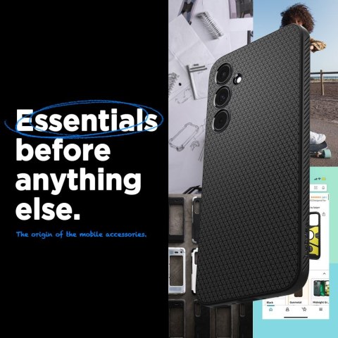 Etui ochronne na Samsung Galaxy A55 5G Liquid Air - czarny mat Etui ochronne na Samsung Galaxy A55 5G Liquid Air - czarny mat
