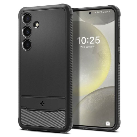 Etui plecki na Samsung Galaxy S24 Rugged Armor - czarny mat Etui plecki na Samsung Galaxy S24 Rugged Armor - czarny mat