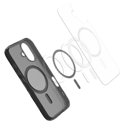 Etui pokrowiec na iPhone 16e Ultra Hybrid T MagSafe - półprzezroczysto czarne Etui pokrowiec na iPhone 16e Ultra Hybrid T MagSafe - półprzezroczysto czarne
