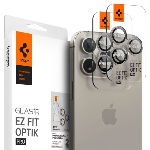 Osłona aparatu na iPhone 14 Pro / Pro Max / 15 Pro / Pro Max tytan naturalny - 2 szt. Osłona aparatu na iPhone 14 Pro / Pro Max / 15 Pro / Pro Max tytan naturalny - 2 szt.