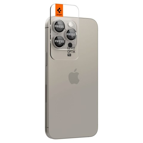 Osłona aparatu na iPhone 14 Pro / Pro Max / 15 Pro / Pro Max tytan naturalny - 2 szt. Osłona aparatu na iPhone 14 Pro / Pro Max / 15 Pro / Pro Max tytan naturalny - 2 szt.