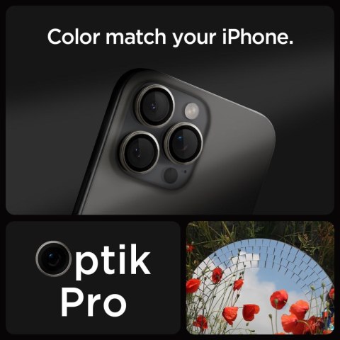 Osłona aparatu na iPhone 14 Pro / Pro Max / 15 Pro / Pro Max tytan naturalny - 2 szt. Osłona aparatu na iPhone 14 Pro / Pro Max / 15 Pro / Pro Max tytan naturalny - 2 szt.