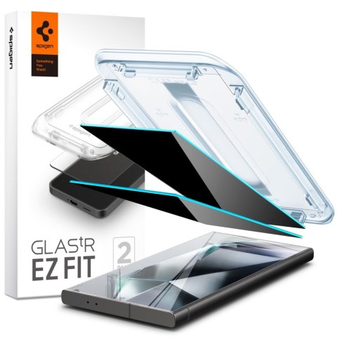 Szkło hartowane prywatyzujące na Samsung Galaxy S24 Ultra Glas.tR EZ Fit Privacy - 2 szt. Szkło hartowane prywatyzujące na Samsung Galaxy S24 Ultra Glas.tR EZ Fit Privacy - 2 szt.