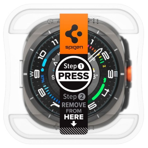 Szkło hartowane z ramką montażową na Samsung Galaxy Watch Ultra 47 mm - 2 szt. Szkło hartowane z ramką montażową na Samsung Galaxy Watch Ultra 47 mm - 2 szt.