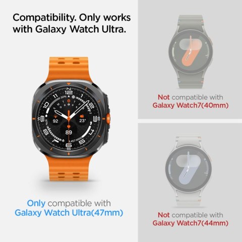 Szkło hartowane z ramką montażową na Samsung Galaxy Watch Ultra 47 mm - 2 szt. Szkło hartowane z ramką montażową na Samsung Galaxy Watch Ultra 47 mm - 2 szt.