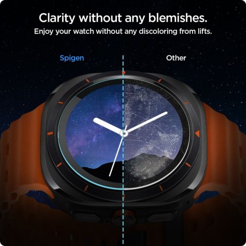 Szkło hartowane z ramką montażową na Samsung Galaxy Watch Ultra 47 mm - 2 szt. Szkło hartowane z ramką montażową na Samsung Galaxy Watch Ultra 47 mm - 2 szt.