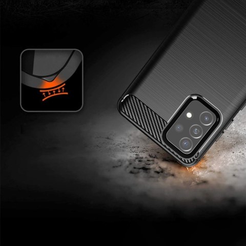 Elastyczne etui pokrowiec na Samsung Galaxy A72 4G Carbon Case - czarny Elastyczne etui pokrowiec na Samsung Galaxy A72 4G Carbon Case - czarny