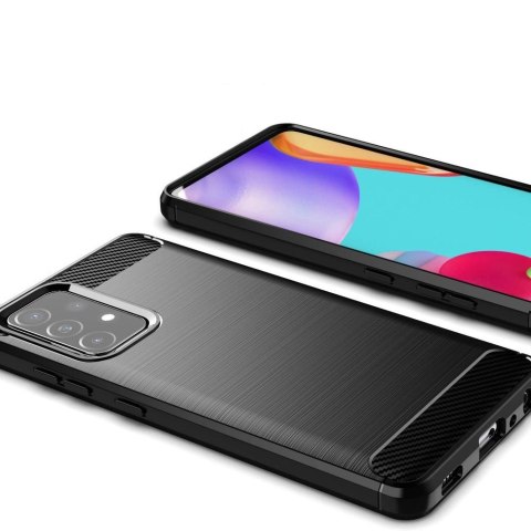 Elastyczne etui pokrowiec na Samsung Galaxy A72 4G Carbon Case - czarny Elastyczne etui pokrowiec na Samsung Galaxy A72 4G Carbon Case - czarny