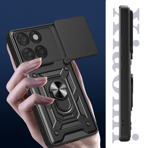 Etui case na Motorola Edge 60 Fusion z podstawką osłoną obiektywu CamShield Pro - czarne Etui case na Motorola Edge 60 Fusion z podstawką osłoną obiektywu CamShield Pro - czarne