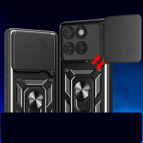 Etui case na Motorola Edge 60 Fusion z podstawką osłoną obiektywu CamShield Pro - czarne Etui case na Motorola Edge 60 Fusion z podstawką osłoną obiektywu CamShield Pro - czarne