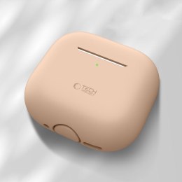 Etui ochronne silikonowe na słuchawki Apple AirPods 4 - beżowe