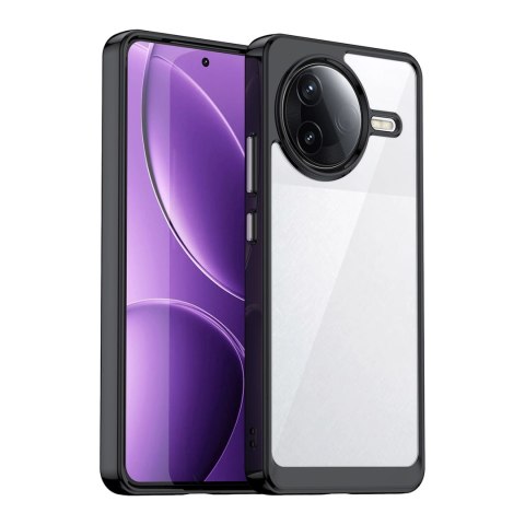 Etui z żelową ramką na Xiaomi Poco F7 Ultra Outer Space Case - czarne Etui z żelową ramką na Xiaomi Poco F7 Ultra Outer Space Case - czarne