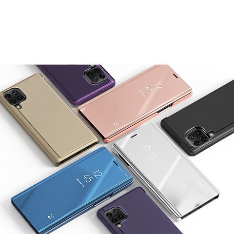 Futerał etui z klapką na Samsung Galaxy A22 4G Clear View Case - czarny Futerał etui z klapką na Samsung Galaxy A22 4G Clear View Case - czarny