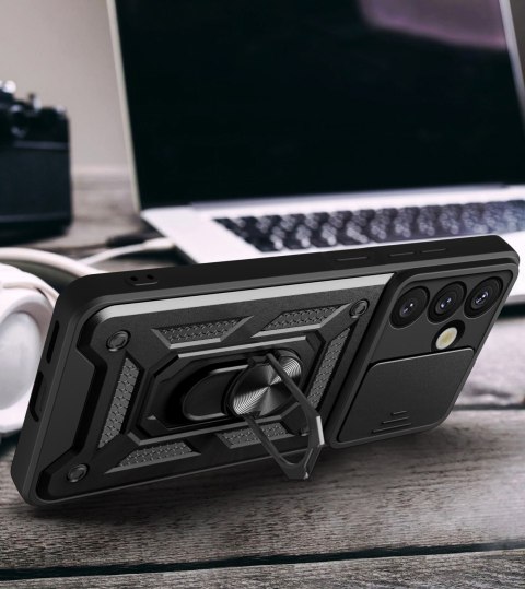 Pancerne etui z podstawką osłoną aparatu na OnePlus 13 5G Hybrid Armor Camshield - czarne Pancerne etui z podstawką osłoną aparatu na OnePlus 13 5G Hybrid Armor Camshield - czarne