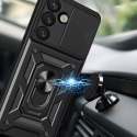Pancerne etui z podstawką osłoną aparatu na OnePlus Nord 4 5G Hybrid Armor Camshield - czarne