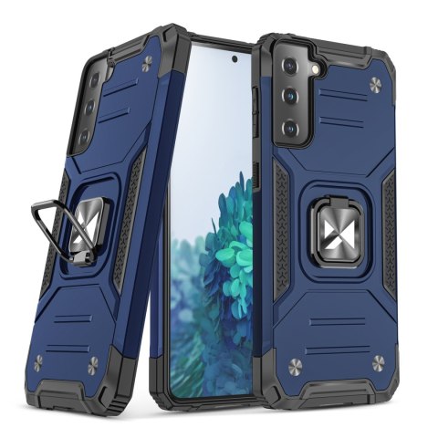 Pancerne hybrydowe etui z magnetycznym uchwytem do Samsung Galaxy S22+ Ring Armor - niebieski Pancerne hybrydowe etui z magnetycznym uchwytem do Samsung Galaxy S22+ Ring Armor - niebieski