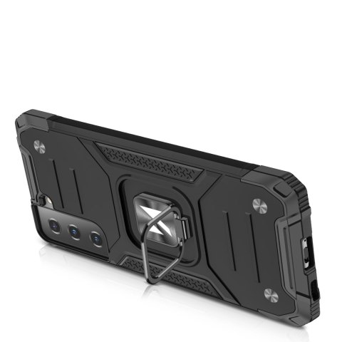 Pancerne hybrydowe etui z magnetycznym uchwytem do Samsung Galaxy S22+ Ring Armor - niebieski Pancerne hybrydowe etui z magnetycznym uchwytem do Samsung Galaxy S22+ Ring Armor - niebieski