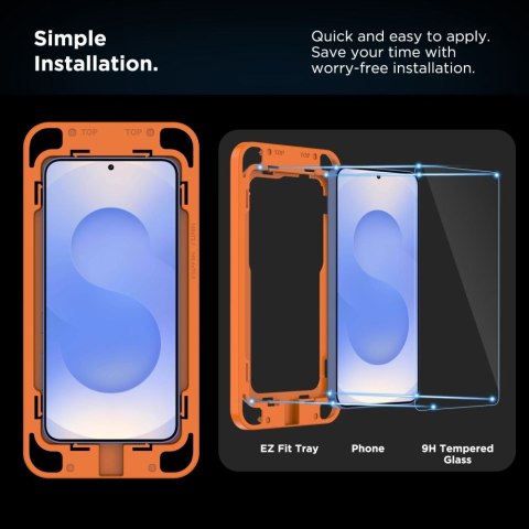 Szkło hartowane na Samsung Galaxy S25 Quick Set+ - przezroczyste Szkło hartowane na Samsung Galaxy S25 Quick Set+ - przezroczyste