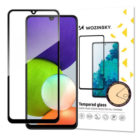 Szkło hartowane na cały ekran z ramką do Samsung Galaxy A22 4G Case Friendly - czarny Szkło hartowane na cały ekran z ramką do Samsung Galaxy A22 4G Case Friendly - czarny