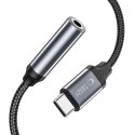 Adapter przejsciówka USB-C - mini jack 3.5mm - czarny