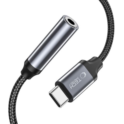 Adapter przejsciówka USB-C - mini jack 3.5mm - czarny Adapter przejsciówka USB-C - mini jack 3.5mm - czarny