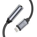 Adapter przejściówka iPhone Lightning - mini jack 3.5mm - czarny