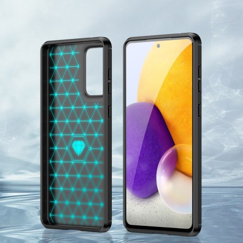 Elastyczne etui pokrowiec na Samsung Galaxy A73 Carbon Case - czarny Elastyczne etui pokrowiec na Samsung Galaxy A73 Carbon Case - czarny
