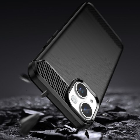 Etui elastyczny żelowy pokrowiec na tył plecki do iPhone 14 Plus Carbon Case - czarny Etui elastyczny żelowy pokrowiec na tył plecki do iPhone 14 Plus Carbon Case - czarny