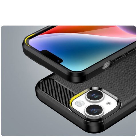 Etui elastyczny żelowy pokrowiec na tył plecki do iPhone 14 Plus Carbon Case - czarny Etui elastyczny żelowy pokrowiec na tył plecki do iPhone 14 Plus Carbon Case - czarny