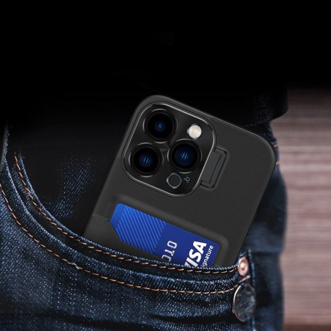 Etui pokrowiec portfel na kartę z podstawką na Samsung Galaxy S23 Leather Stand Case - czarne Etui pokrowiec portfel na kartę z podstawką na Samsung Galaxy S23 Leather Stand Case - czarne