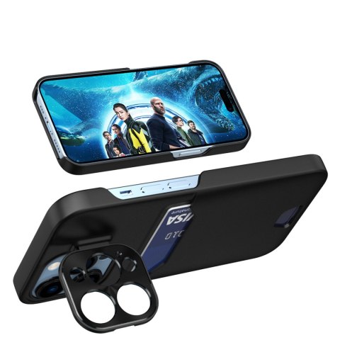 Etui pokrowiec portfel na kartę z podstawką na Samsung Galaxy S23 Leather Stand Case - czarne Etui pokrowiec portfel na kartę z podstawką na Samsung Galaxy S23 Leather Stand Case - czarne